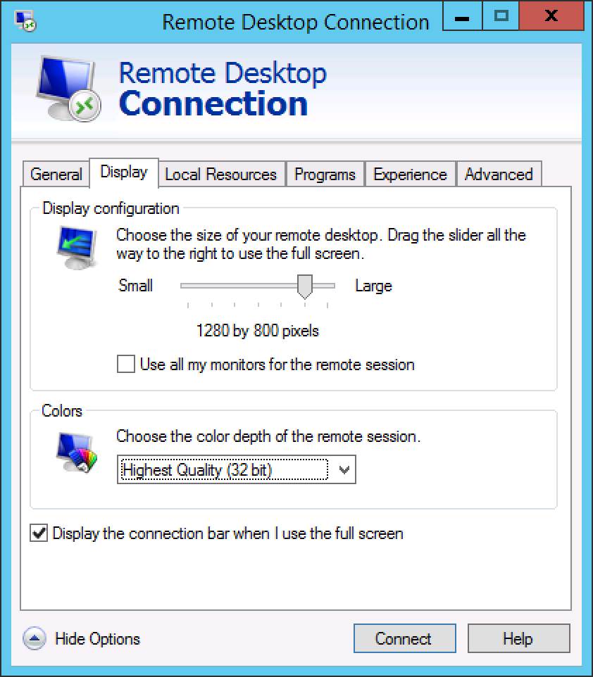 microsoft remote desktop for mac change resolution